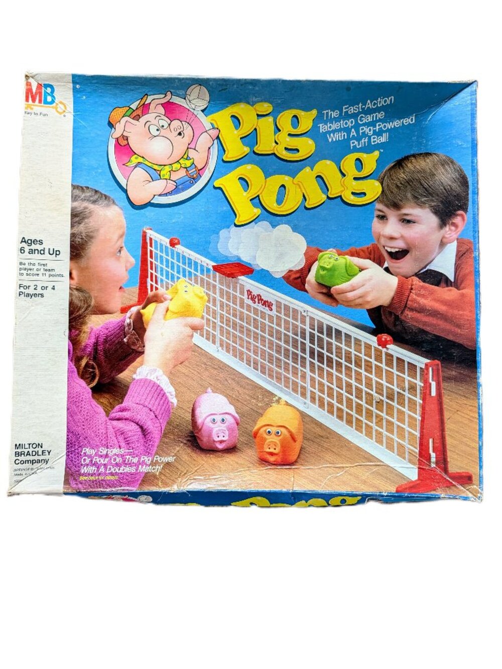 VTG 1986 Milton Bradley Pig Pong Tabletop Game Complete 80s Collectible Toy
